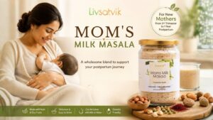 Mom's milk masala for new mothers from the third trimester to one year postpartum.